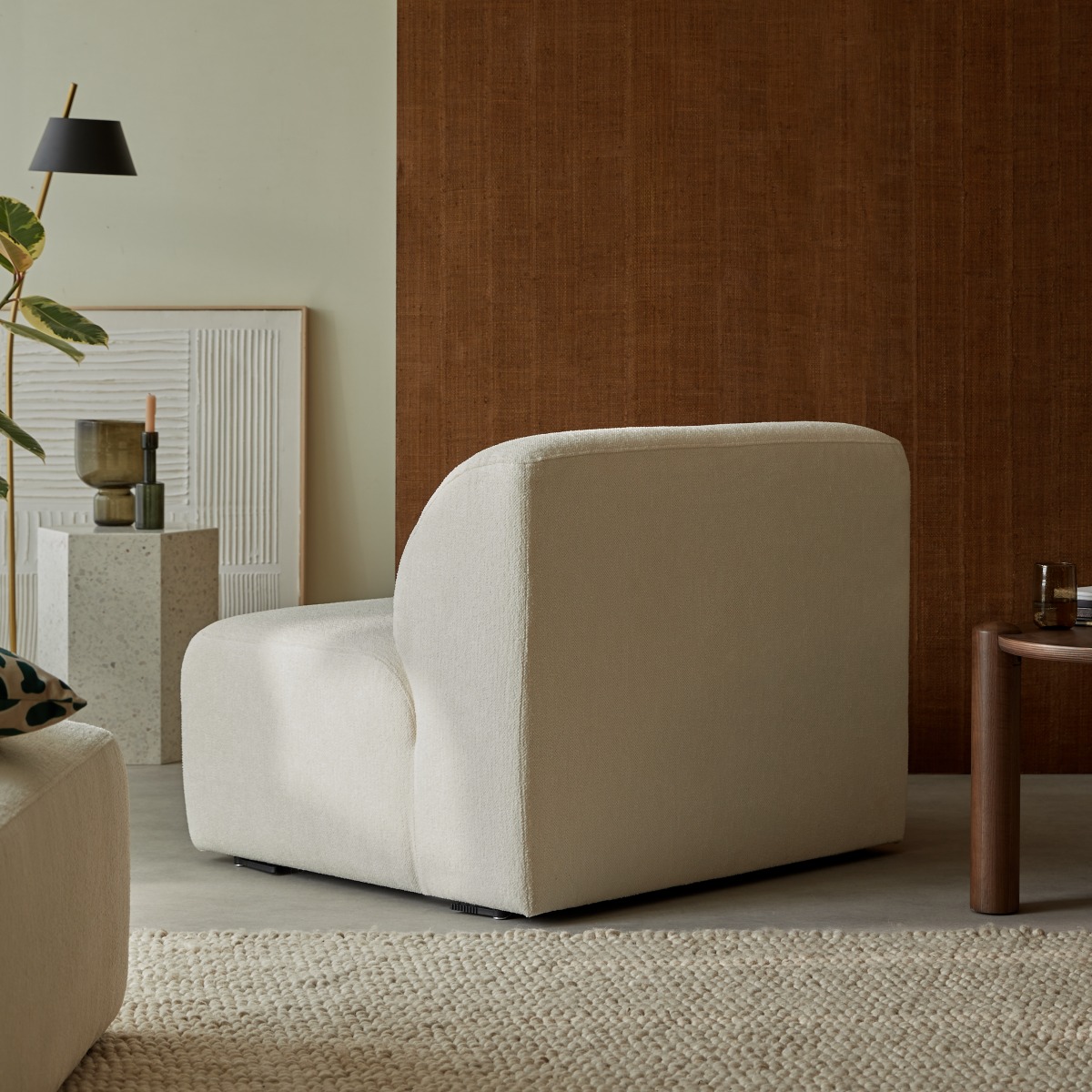 Canapé droit en Tissu, VÉNUS beige, TIKAMOON