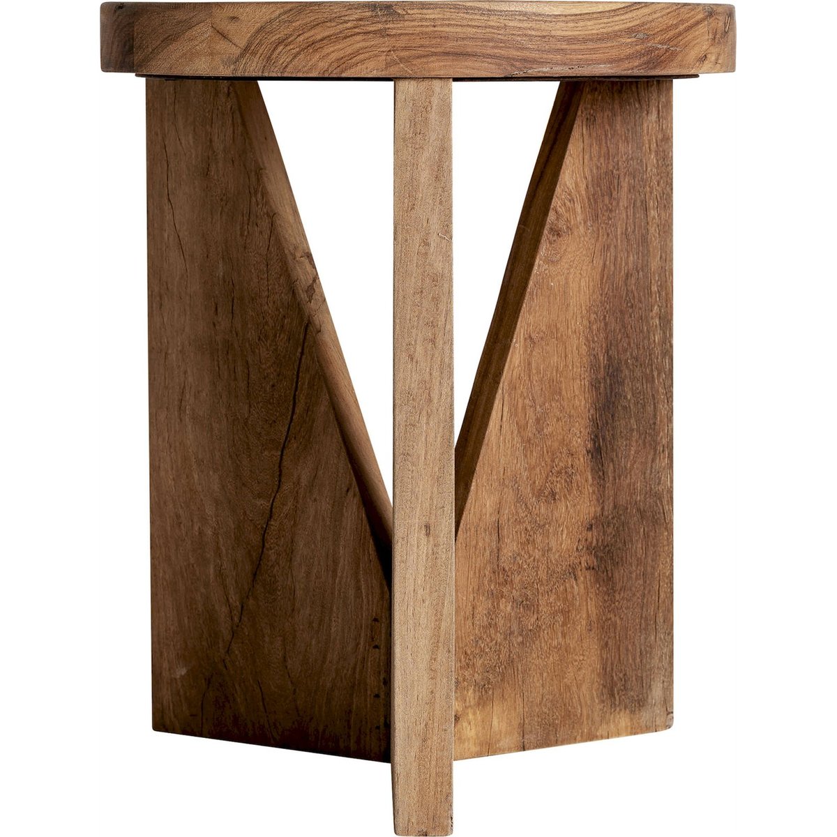 Table basse en bois recyclé style nordique marron bois naturel, RECOLLECTION