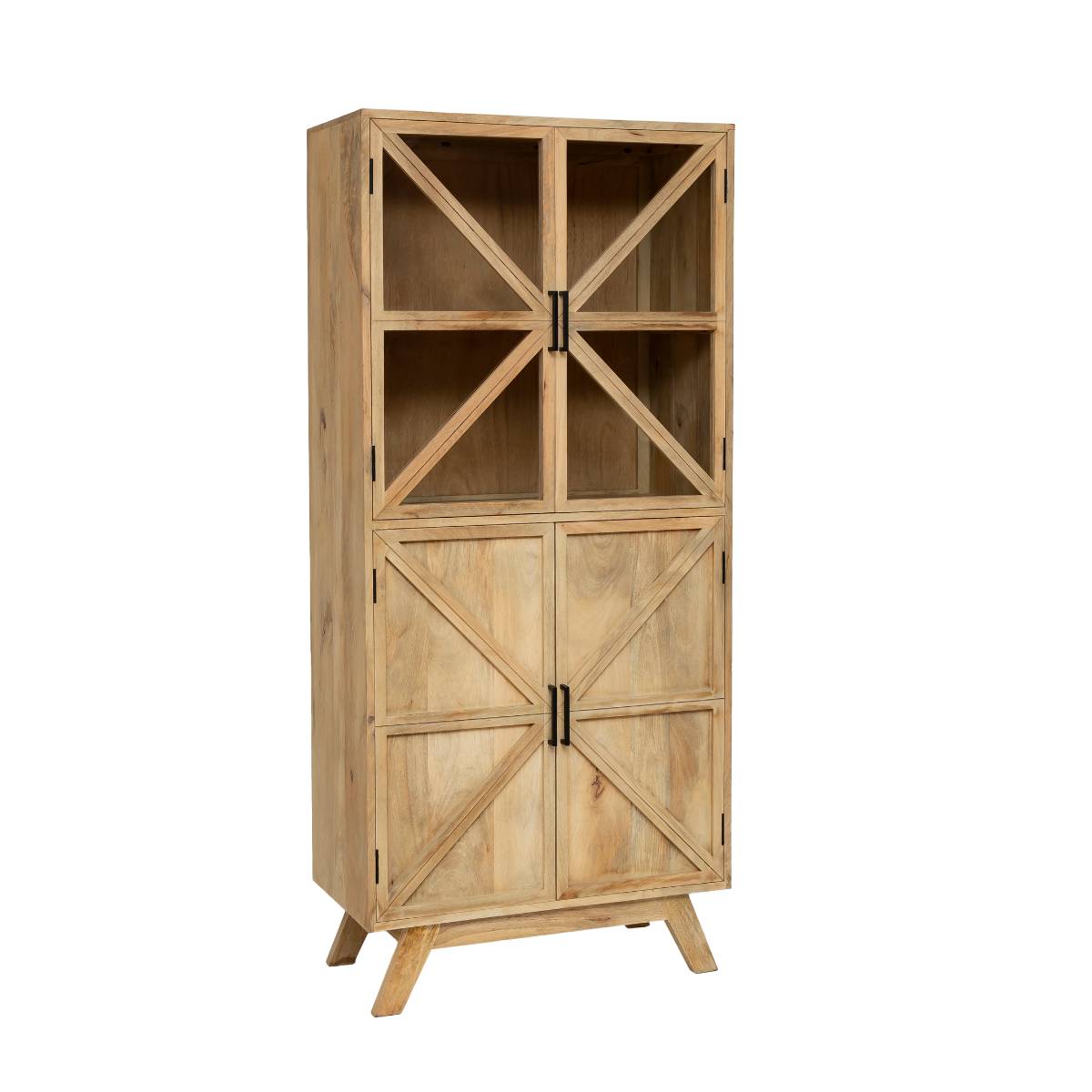 Vitrine en bois de manguier  THALIA bois clair, MADE IN MEUBLES 