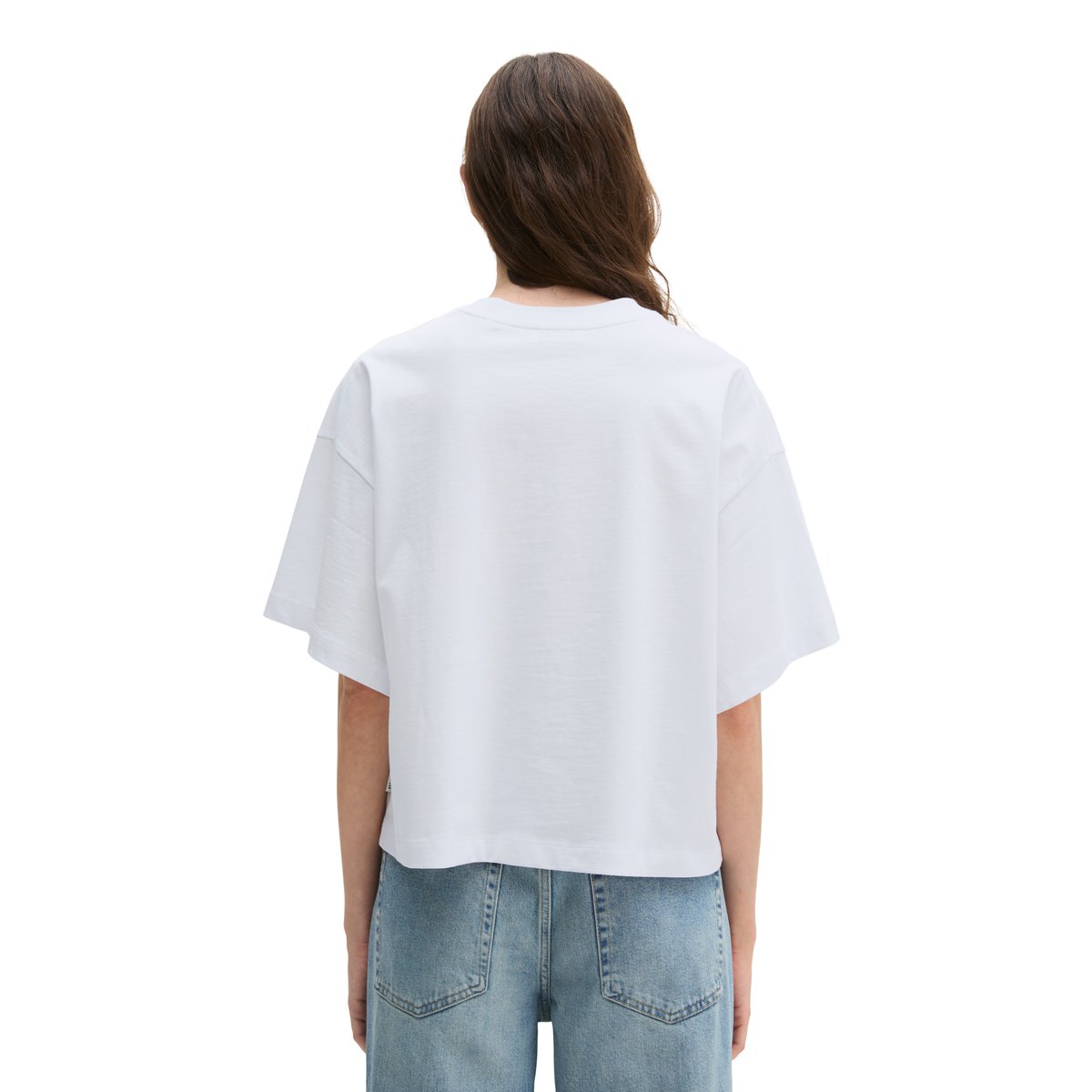 T-shirt relaxed en single jersey doux blanc, MARC O'POLO