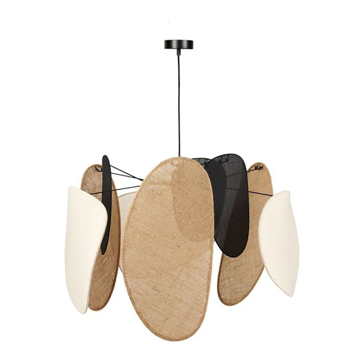 Suspension métal lin jute Almeria D66 beige, DECORATIE