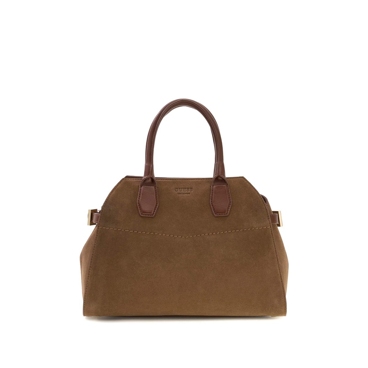 Sac À Main En Cuir Véritable Liza marron, GUESS