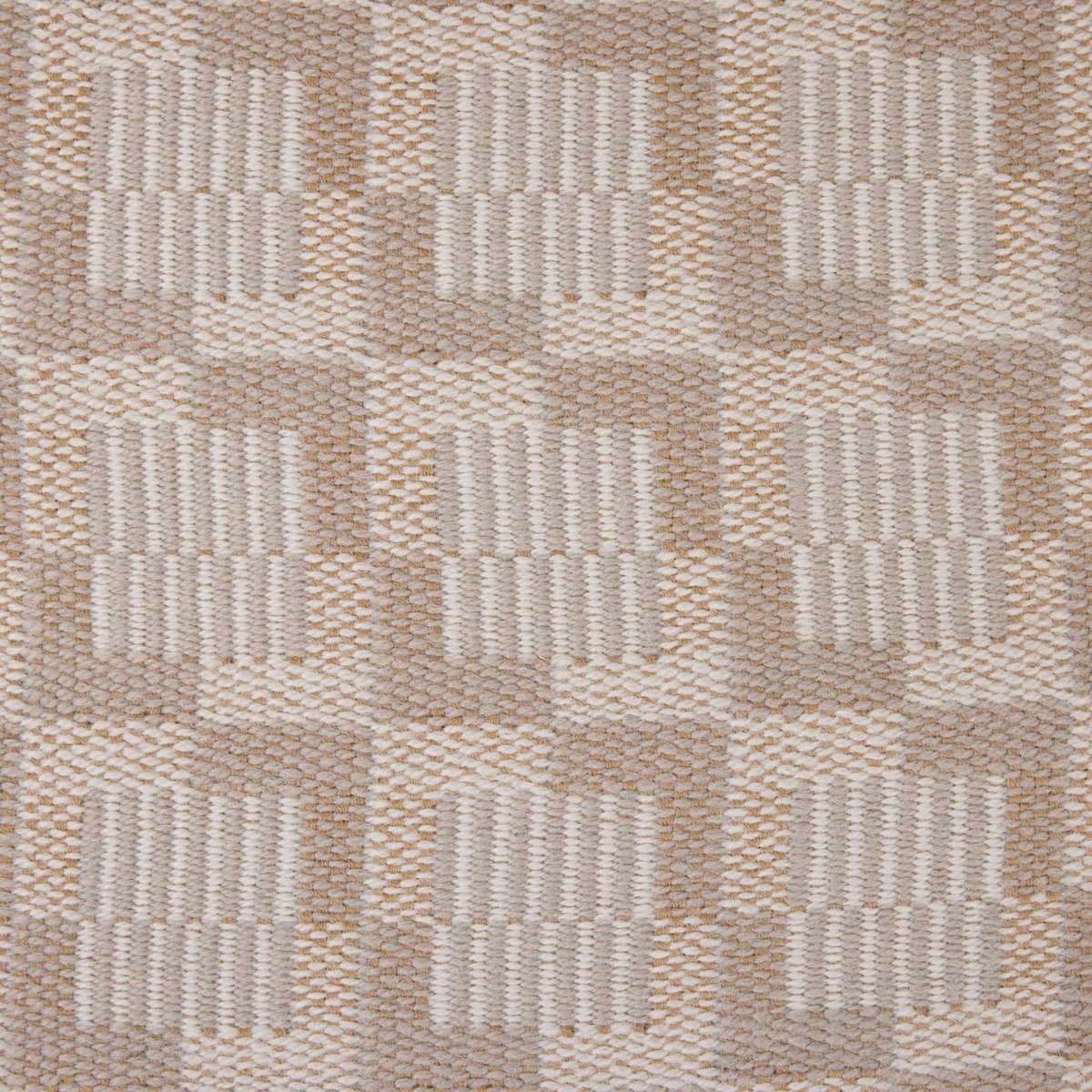 housse de coussin en Jacquard graphique laine et coton VITORIO ivoire et beige cendré, MADURA