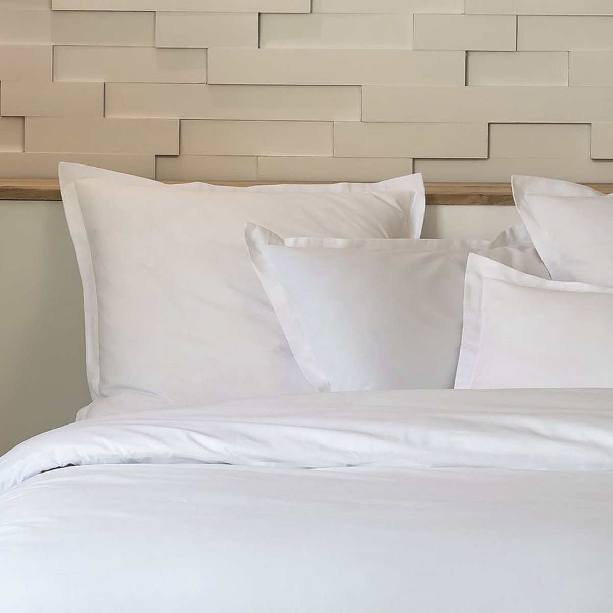 Parure housse de couette en percale de coton unie, MURA gris anthracite, C DESIGN HOME TEXTILE