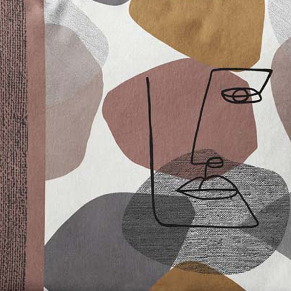 Coussin fantaisie Modern taupe, SOLEIL D OCRE