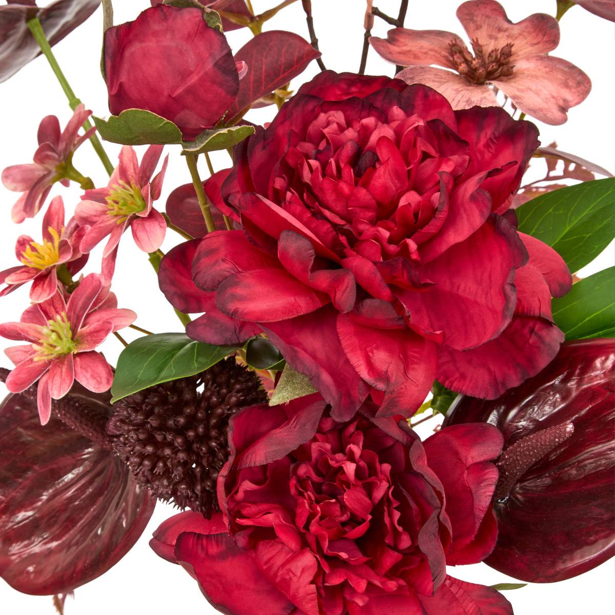 Bouquet de fleurs artificielles CRUSH bordeaux, ATMOSPHERA