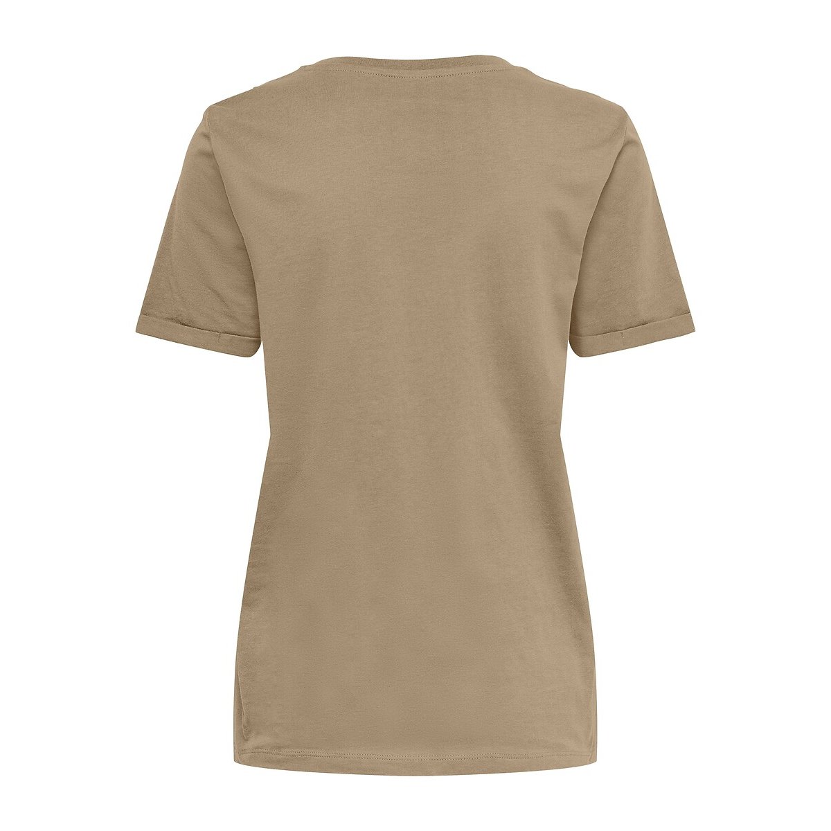 Camiseta con estampado de pequeño corazón delante beige              , ONLY