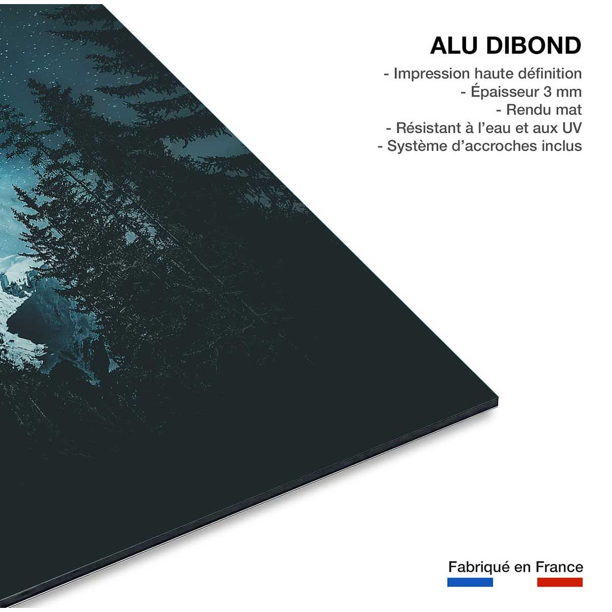 Tableau voie lactée alpine tableau alu dibond, HEXOA