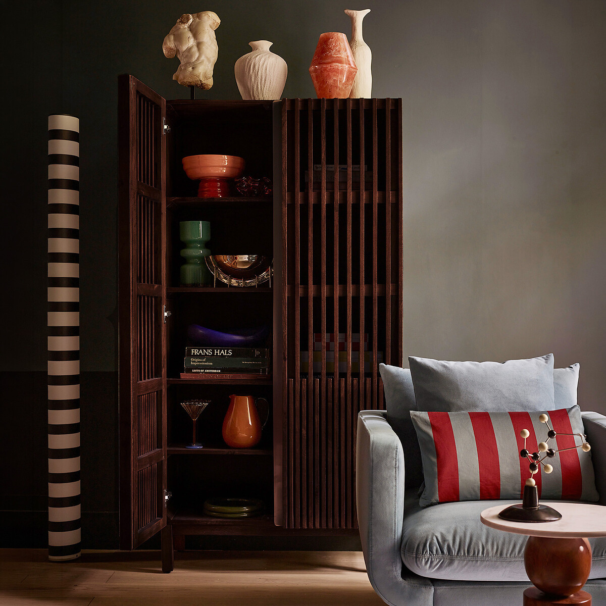 Klaus Mango Wood 2 Door Cabinet dark brown, SWOON