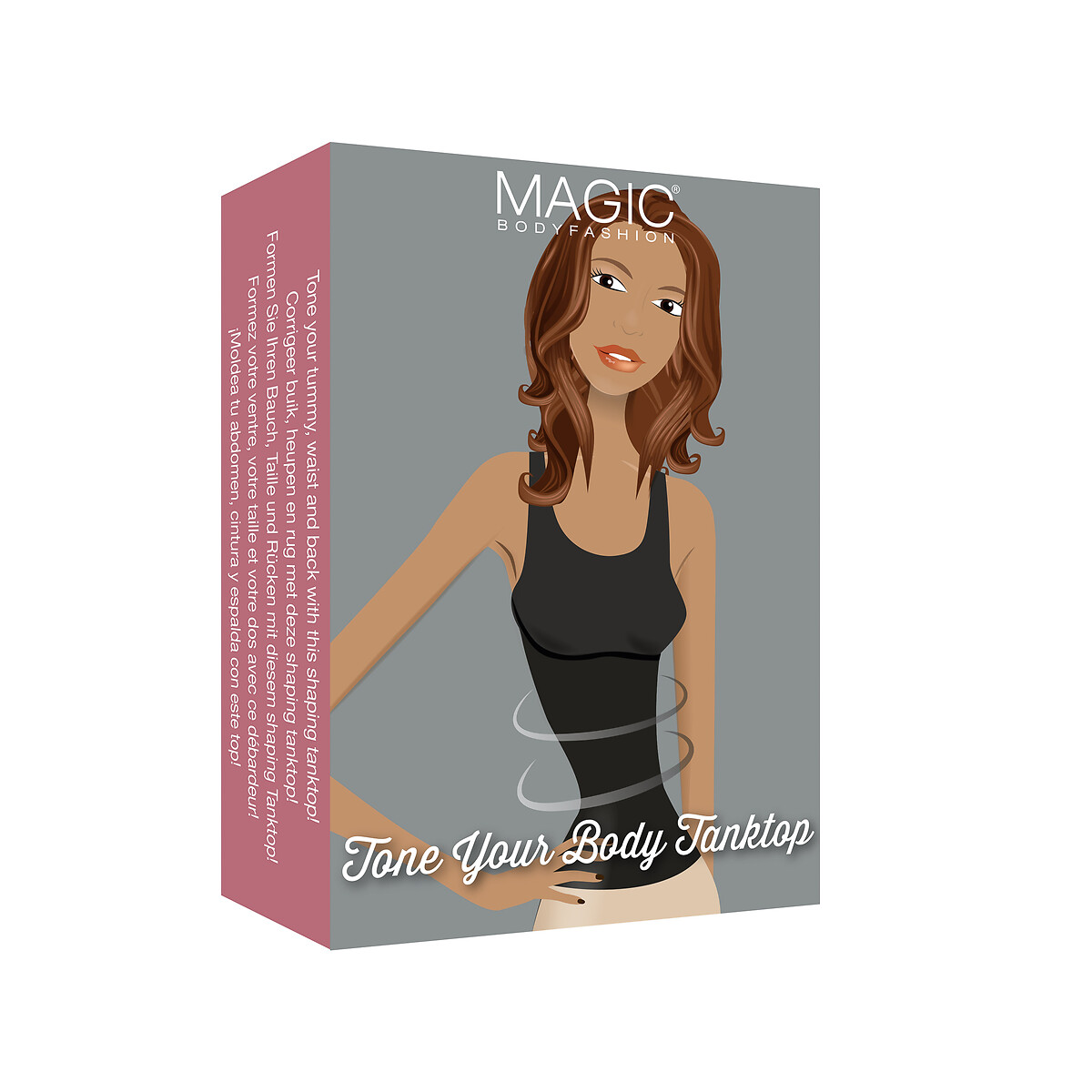 Débardeur effet gainant Tone Body noir, MAGIC BODYFASHION