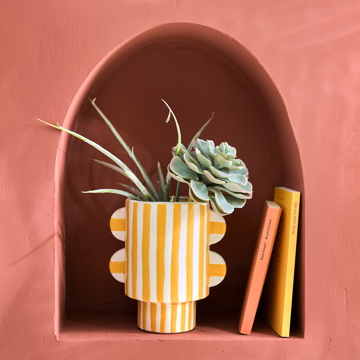 Vase en faïence H19,5 cm, Drio jaune, LA REDOUTE INTERIEURS