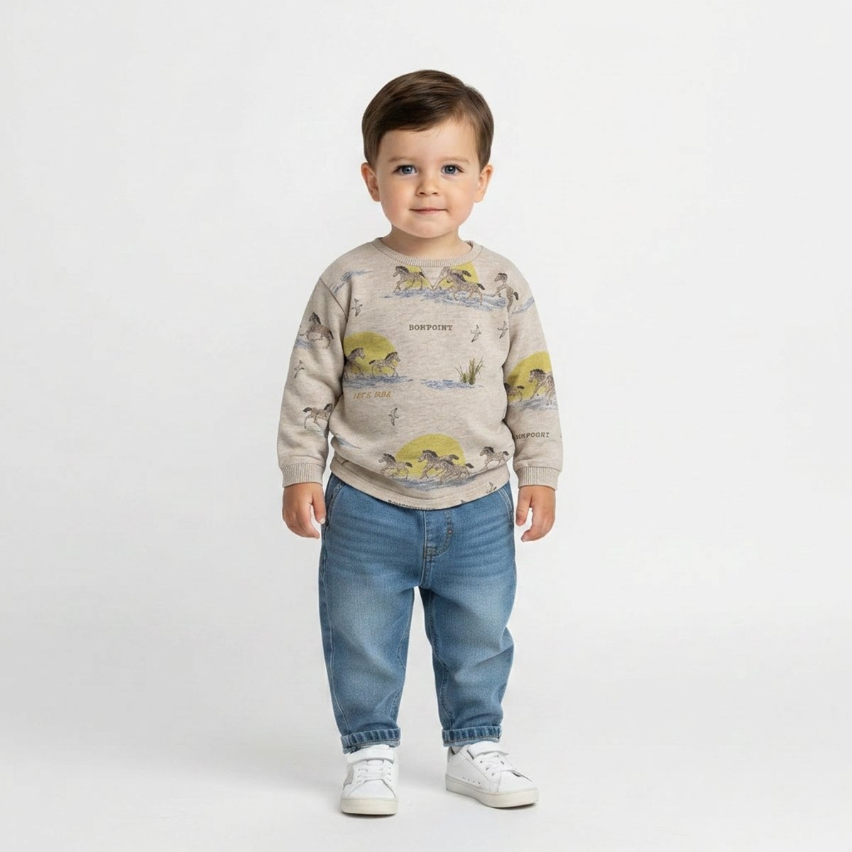 Pull bébé - Très bon état beige, BONPOINT