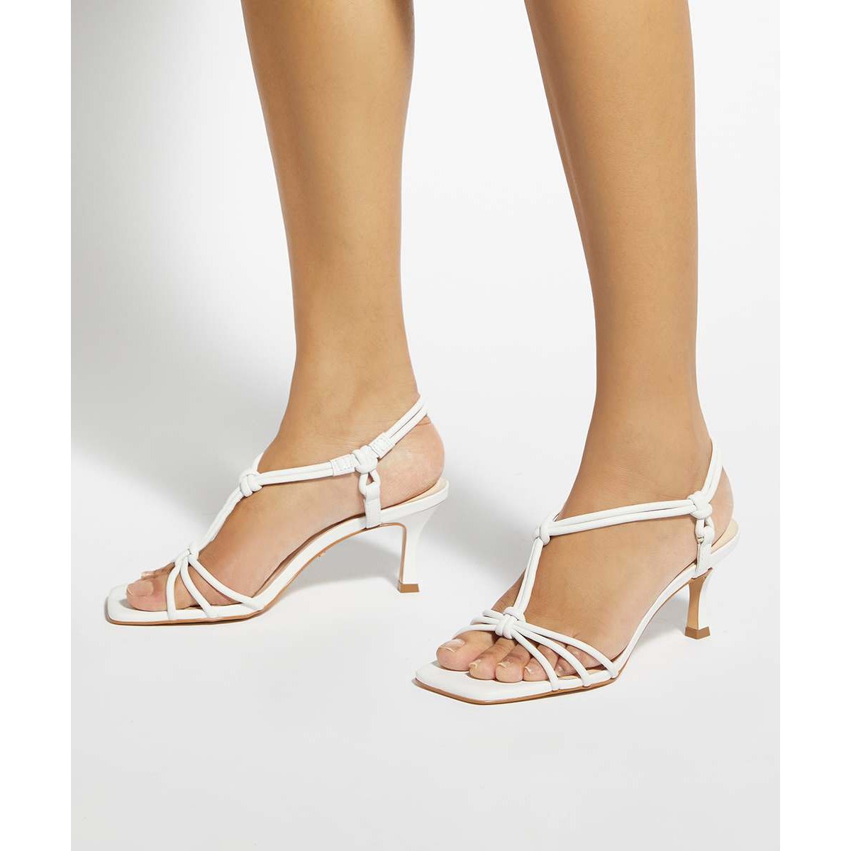 Sandales mi-hautes à brides - MATTI white-leather, DUNE LONDON