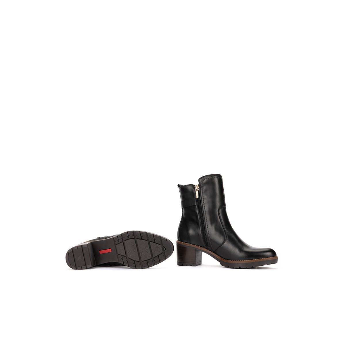 Bottines à talon cuir Llanes black, PIKOLINOS