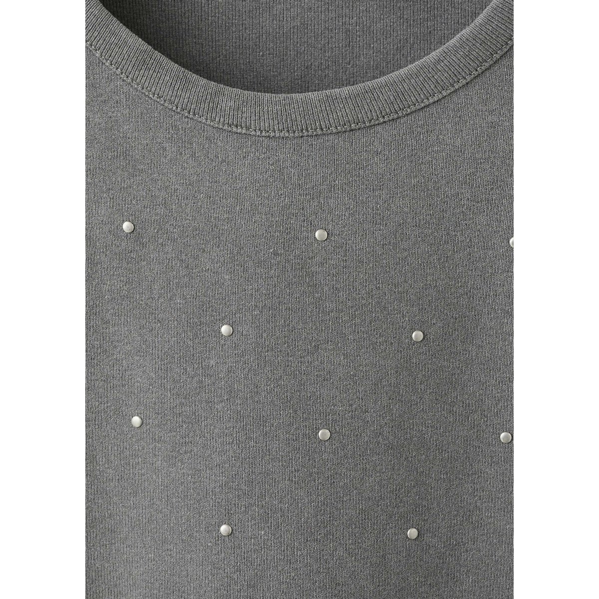 T-shirt manches courtes à strass gris anthracite, MANGO KIDS