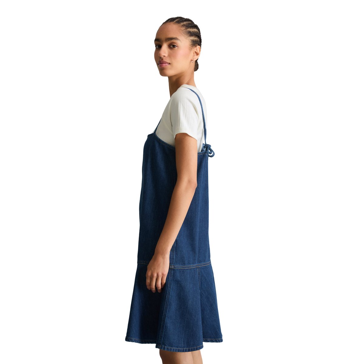 Robe courte en jean, coupe classique réalisé avec Orange Fiber bleu, MARC O’POLO DENIM