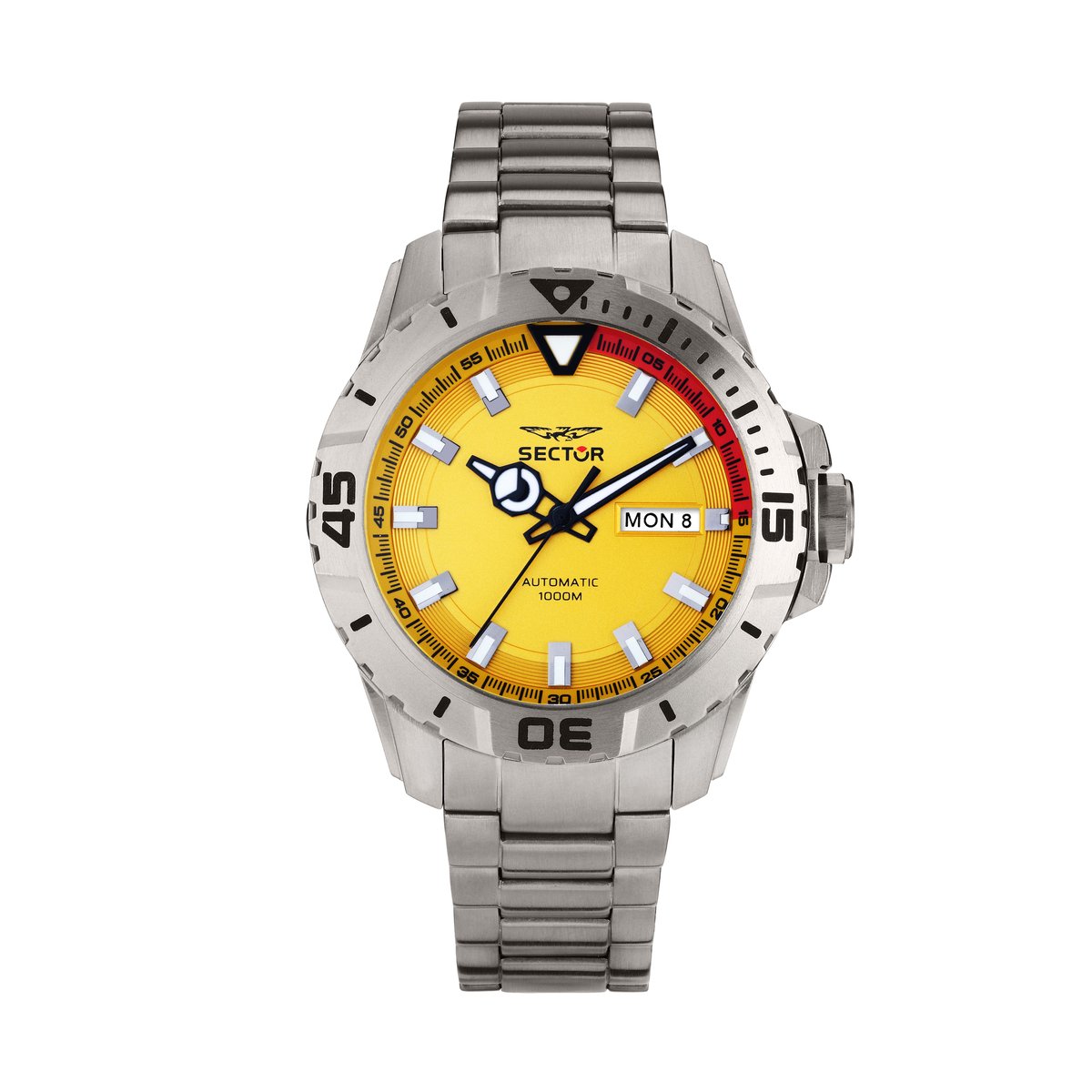 Montre automatique LEGEND jaune, sablé, SECTOR NO LIMITS