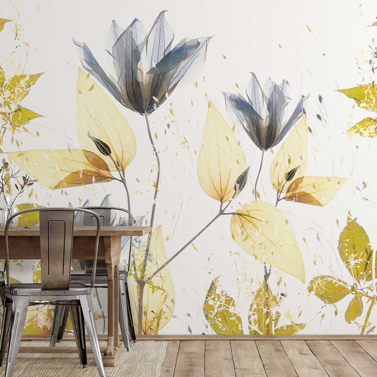 Papier peint ambiance printanière intissé, HEXOA