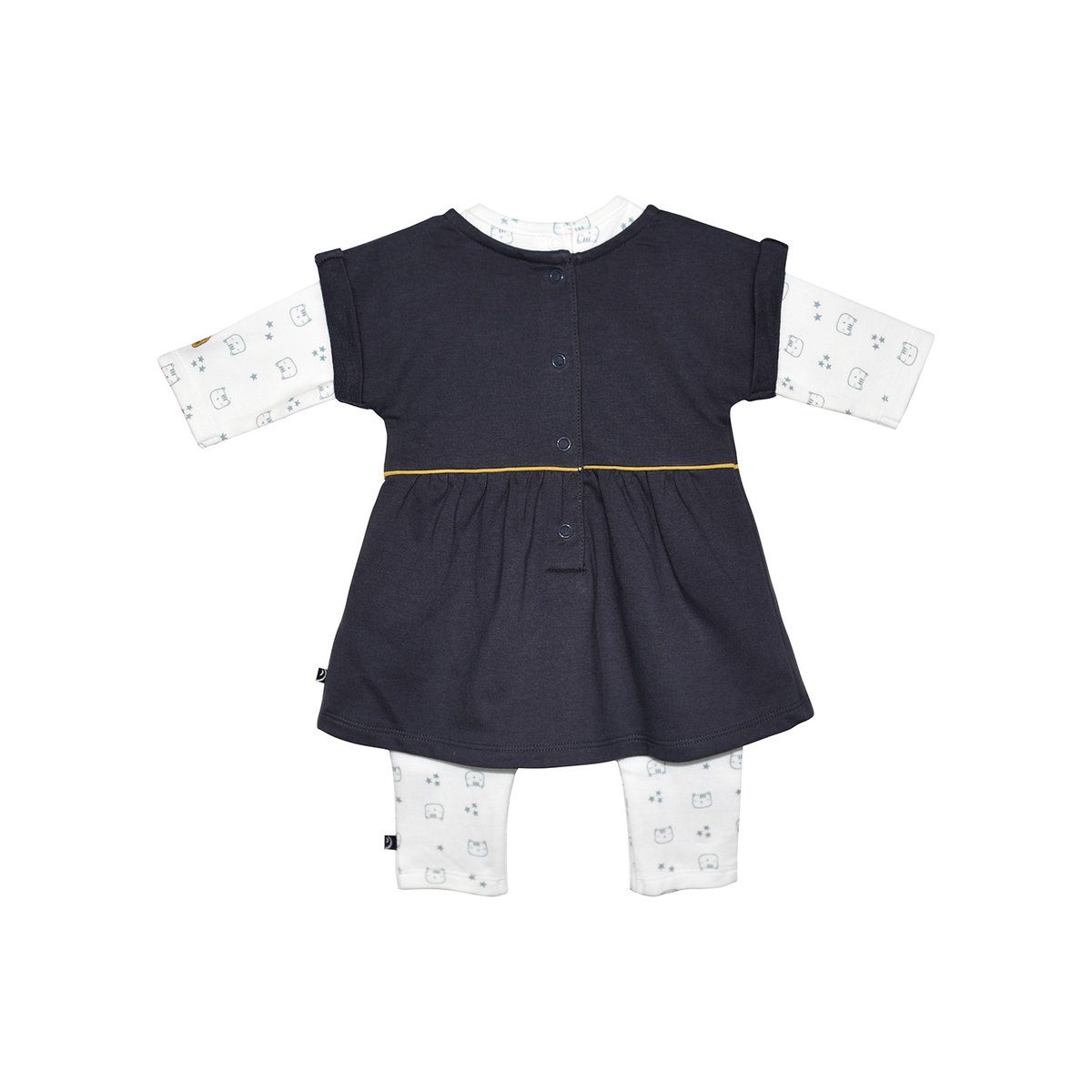 Robe bebe + combinaison feroe gris, SUCRE D'ORGE