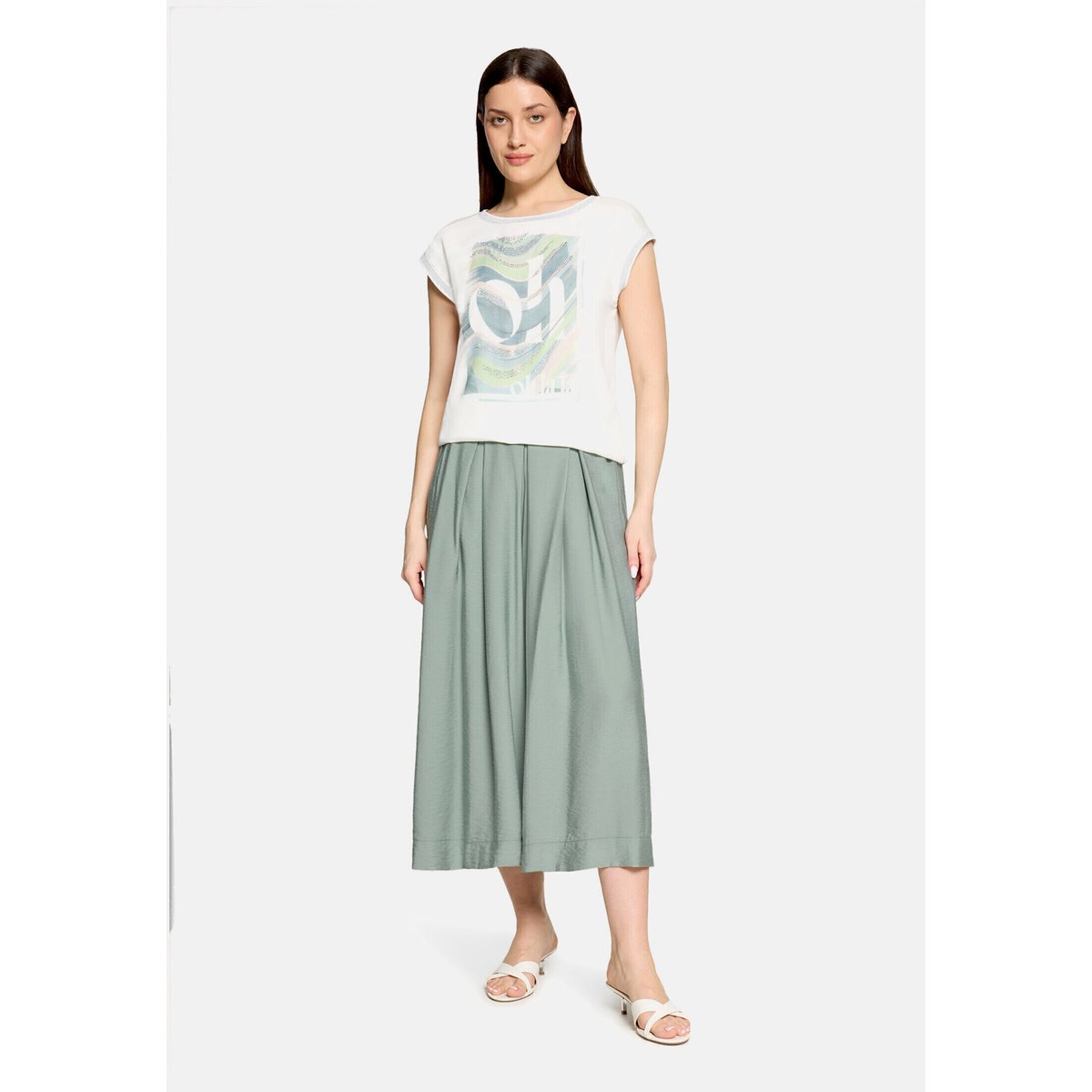 Jupe-culotte à pinces chinois green, BETTY BARCLAY