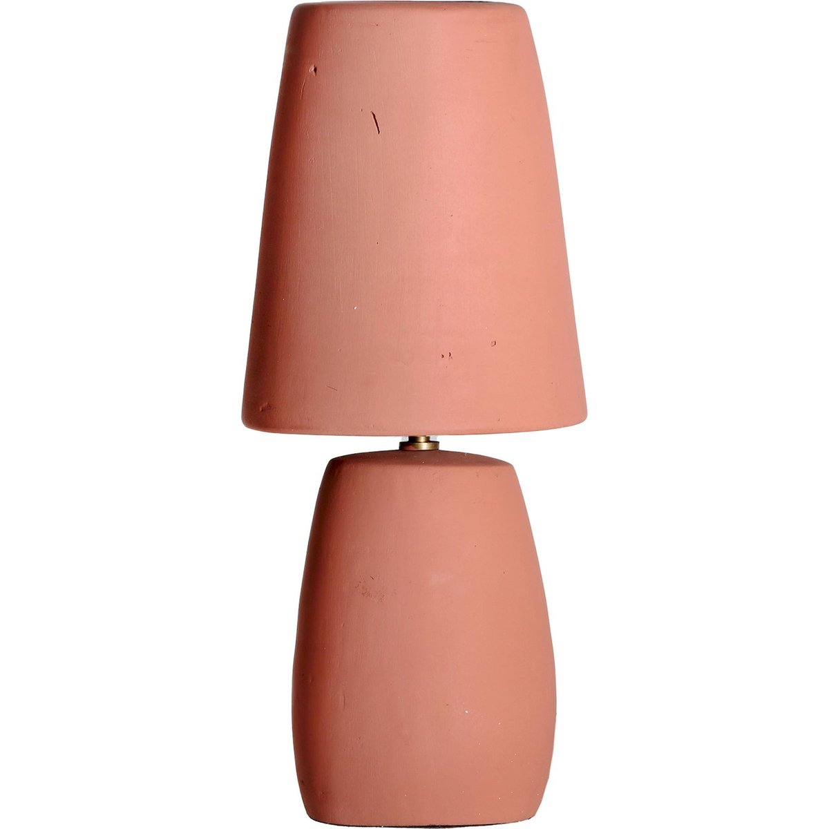 Lampe de table en céramique et laiton corail terracotta et laiton doré, RECOLLECTION