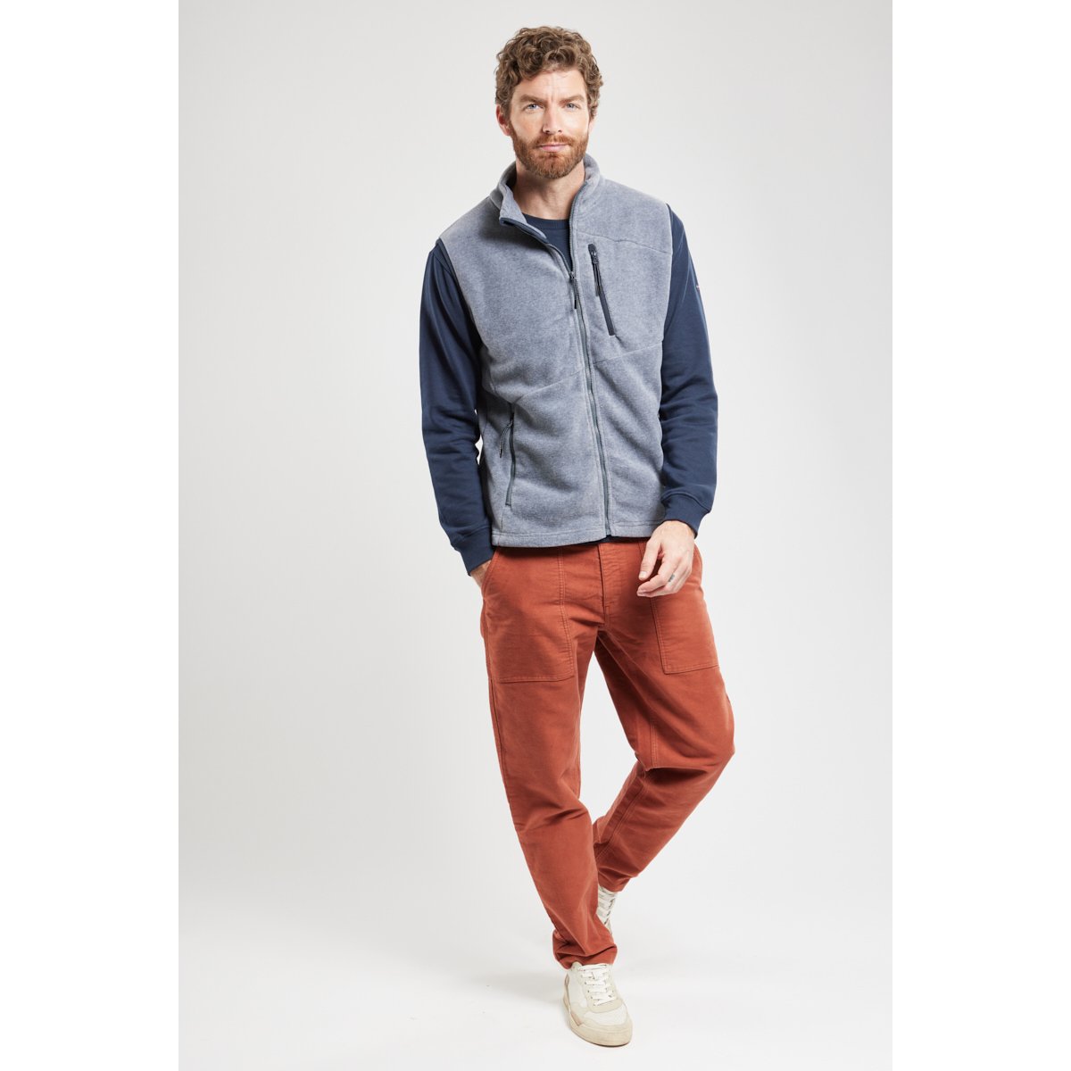 Veste polaire sans manches PAIMPOL gris chine, BERMUDES