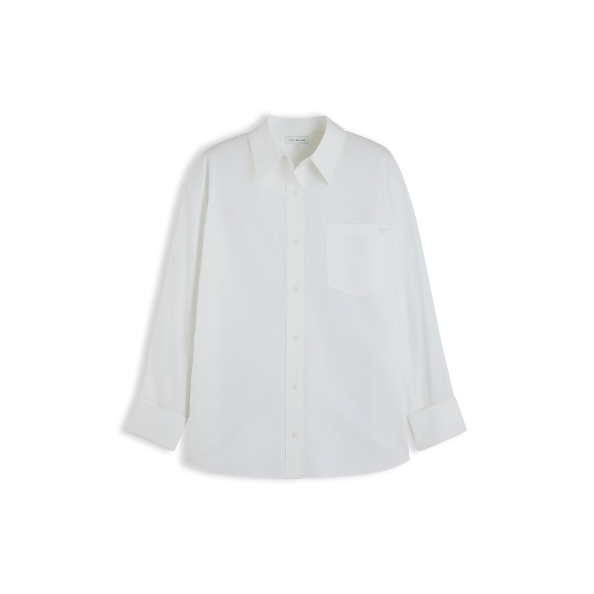 Chemise en popeline de coton blanc, TOMMY HILFIGER