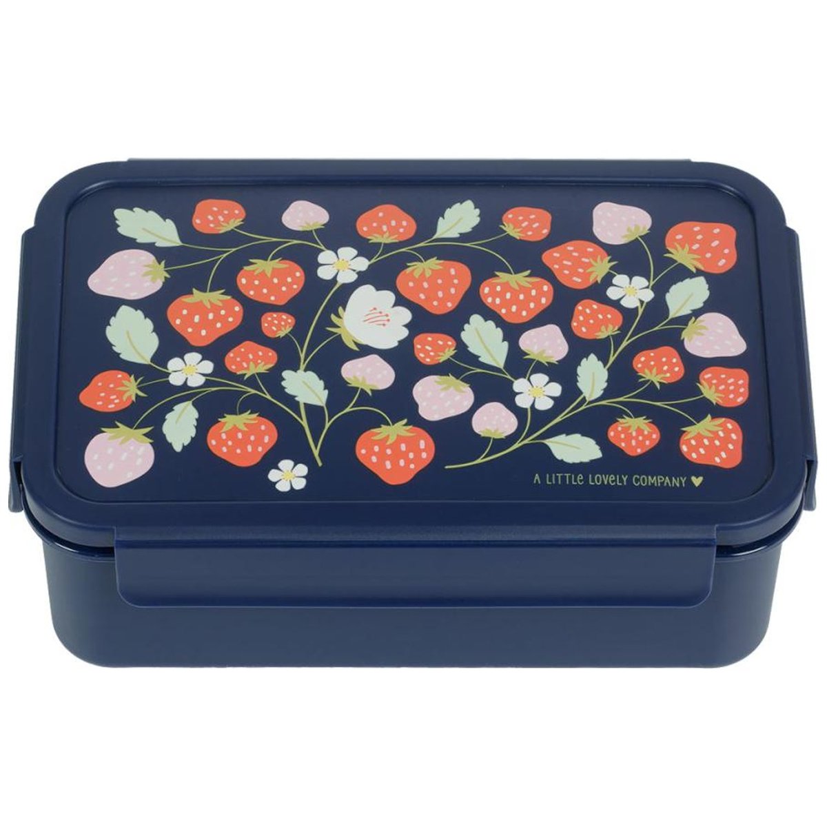 Lunch box Fraises noir, rouge, bleu, A LITTLE LOVELY COMPANY