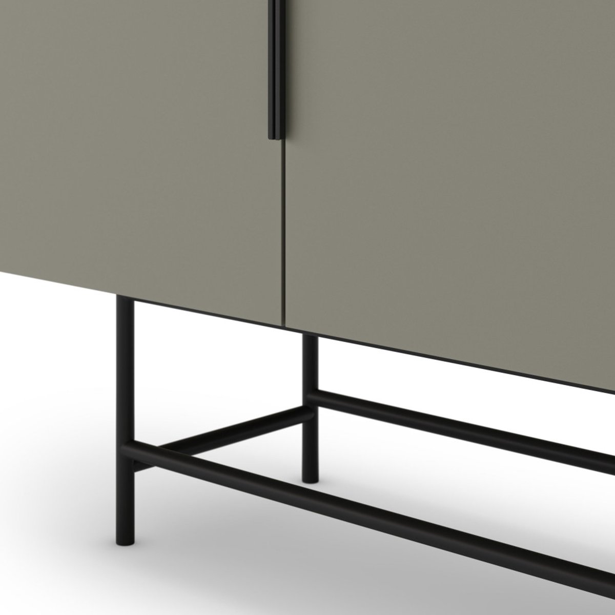 Buffet 4 portes en bois et métal L200cm- VINTARA vert amande, DRAWER
