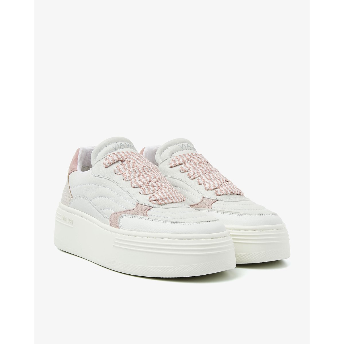 Baskets en cuir ISA JOSIE rose, VIA VAI