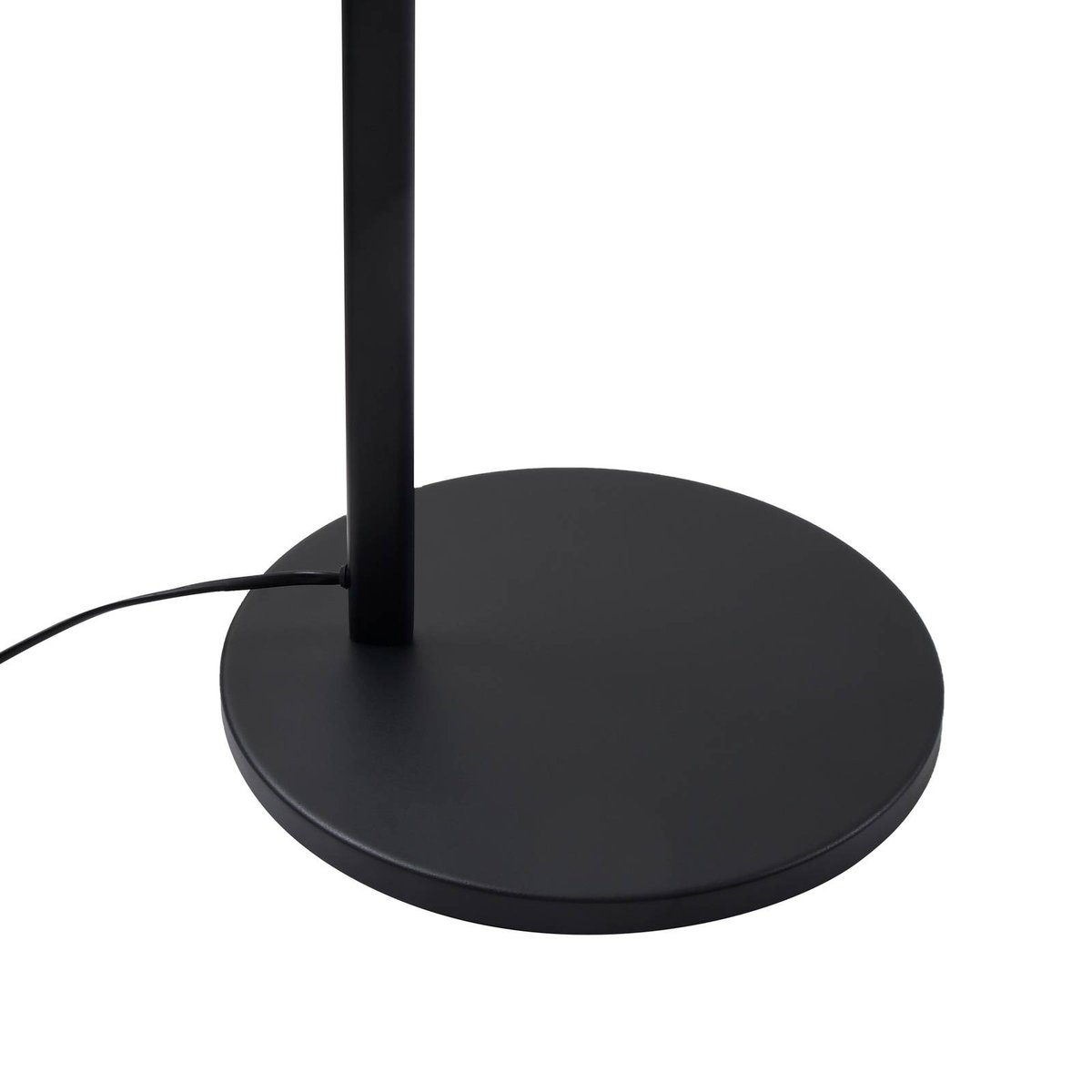 Lampadaire en métal moderne, Silka noir, or, LUCANDE
