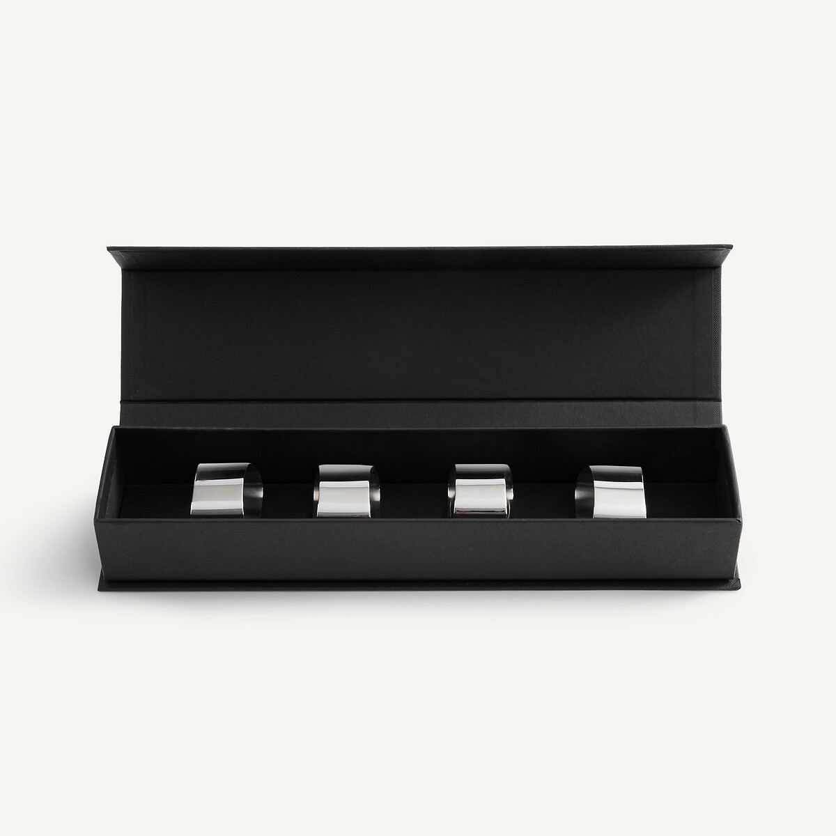 Set aus 4 Serviettenringen ANELLI aus Edelstahl chrome, AM.PM