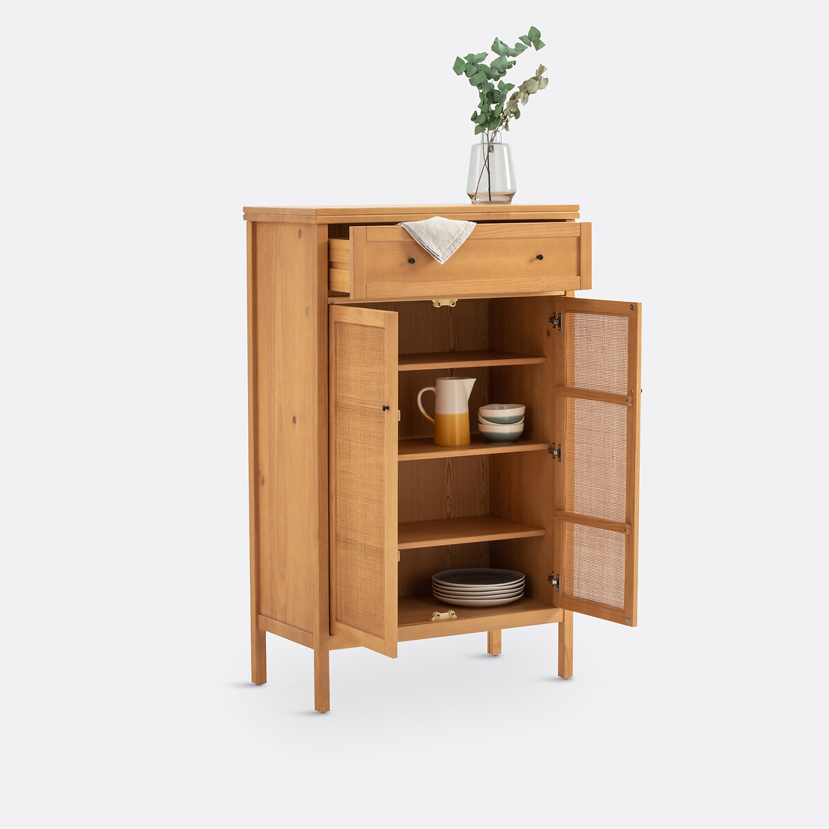 Buffet pin massif et cannage, Gabin naturel, LA REDOUTE INTERIEURS