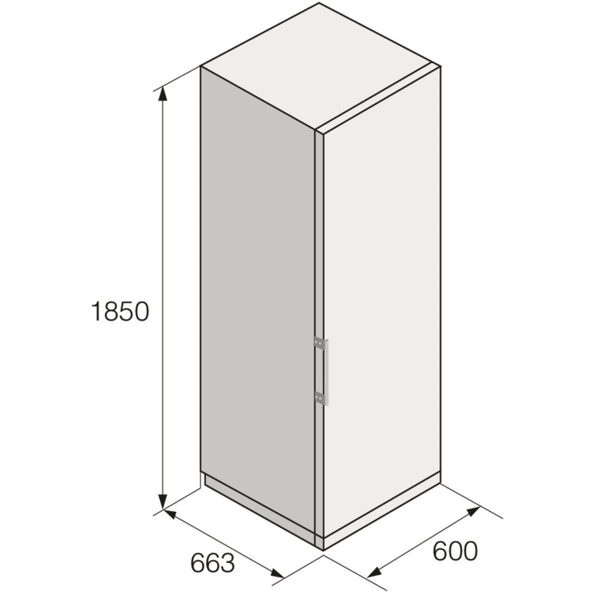 Congélateur armoire FN23841B couleur unique, ASKO