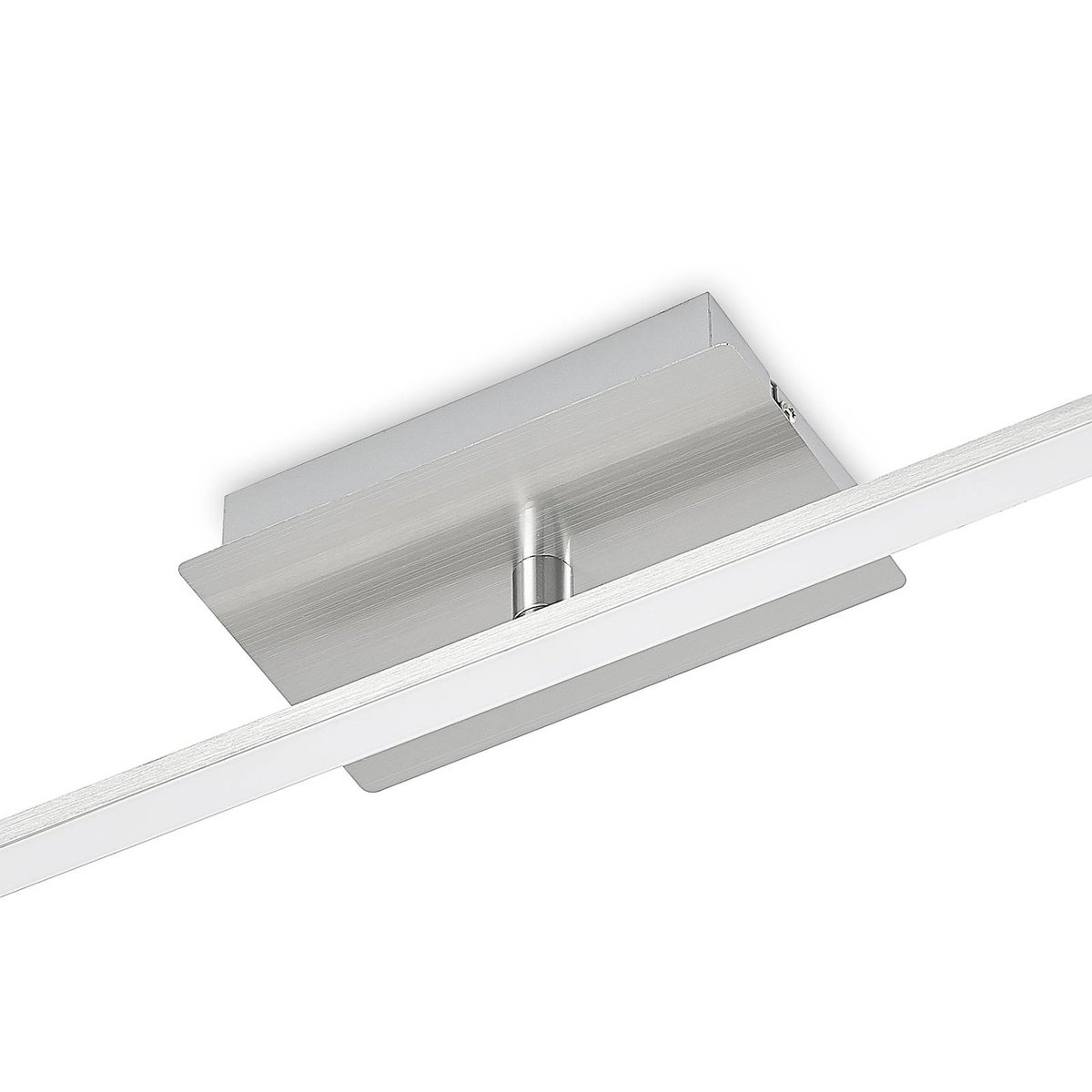 Plafonnier en métal moderneLED, Kerem nickel, LINDBY