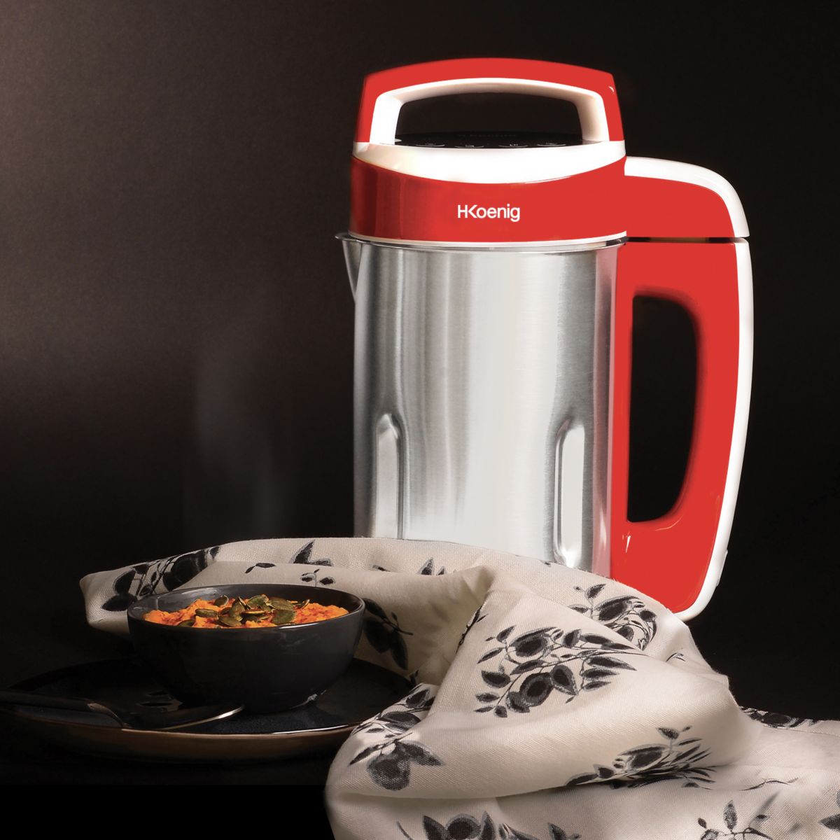blender chauffant - mxc18 gris et rouge, H.KOENIG
