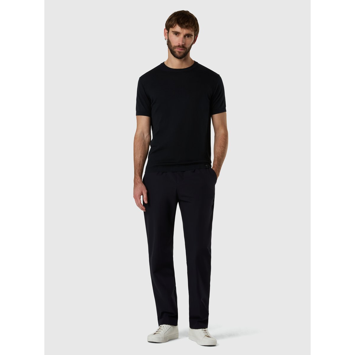 T-shirt en coton Pima noir, NORTH SAILS