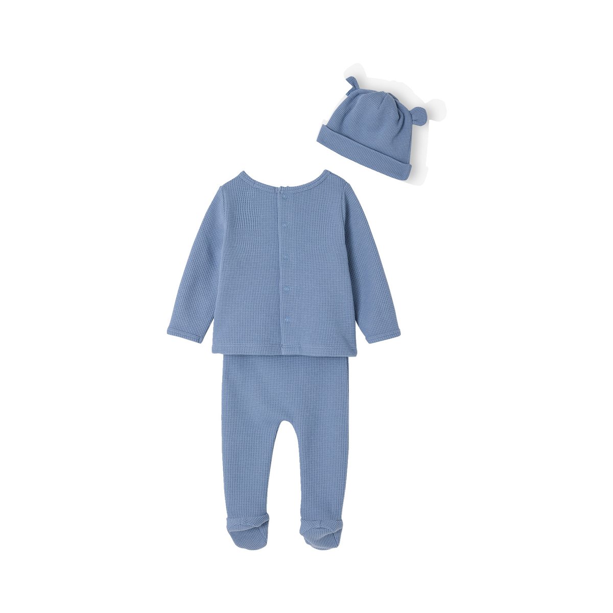 Ensemble 3 pièces bébé naissance bleu, VERTBAUDET