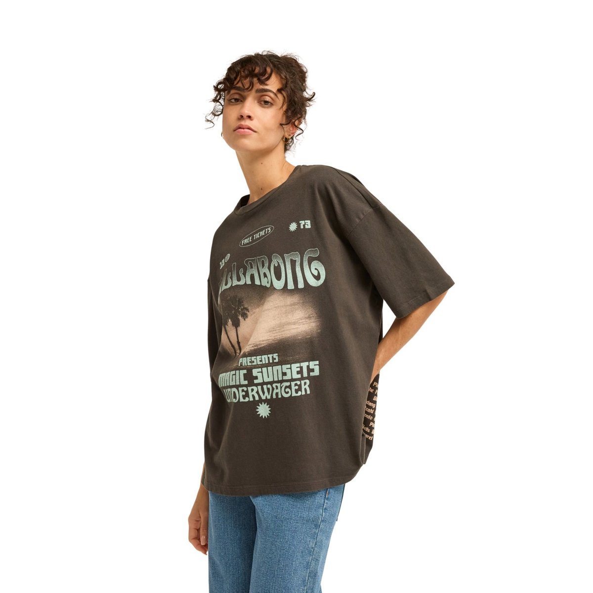 T-shirt oversize TAKE A TOUR noir off black, BILLABONG