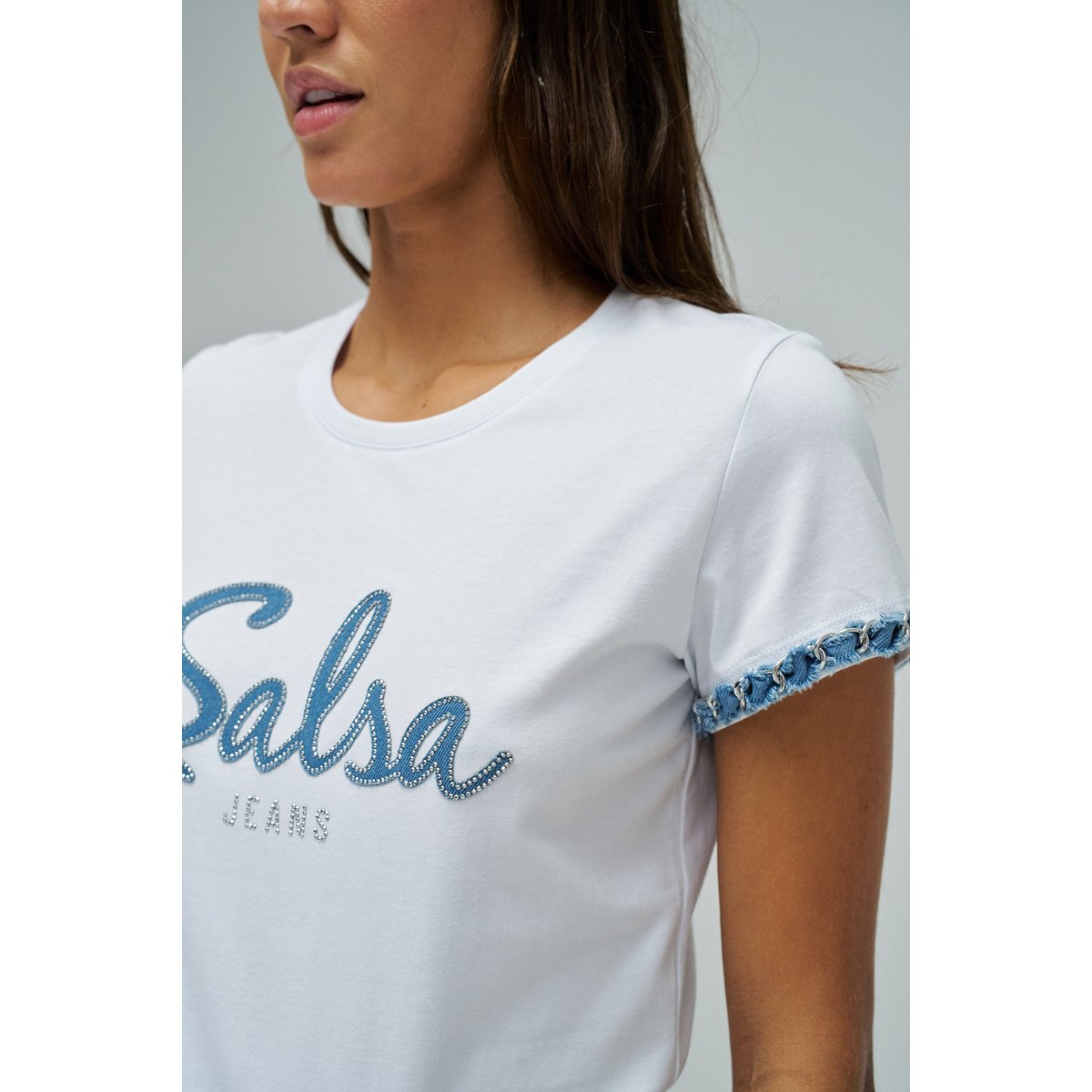 SWEATSHIRT AVEC BRANDING blanc, SALSA JEANS