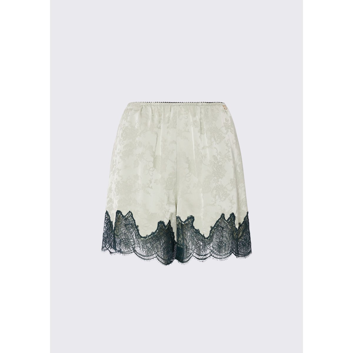 Short Jacquard avec Détails en Dentelle sauge clair, LIU JO