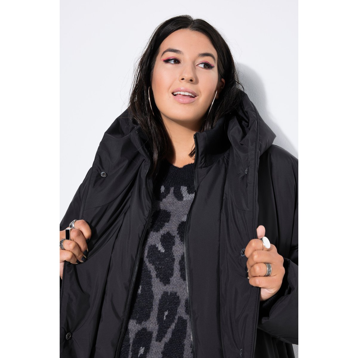 Manteau matelassé oversize noir, STUDIO UNTOLD