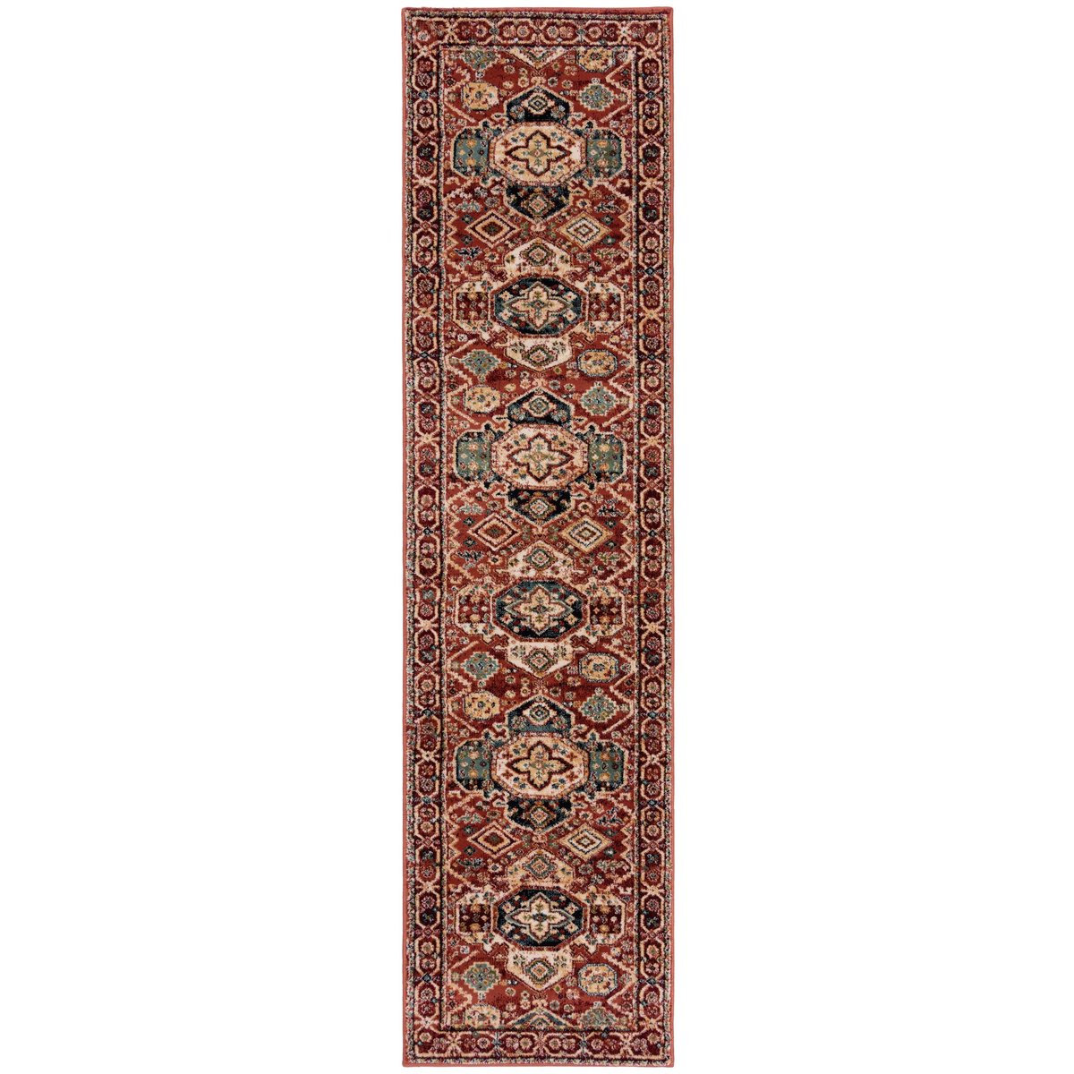 Tapis vintage de couloir GILLINGHAM rouge, FLAIR RUGS