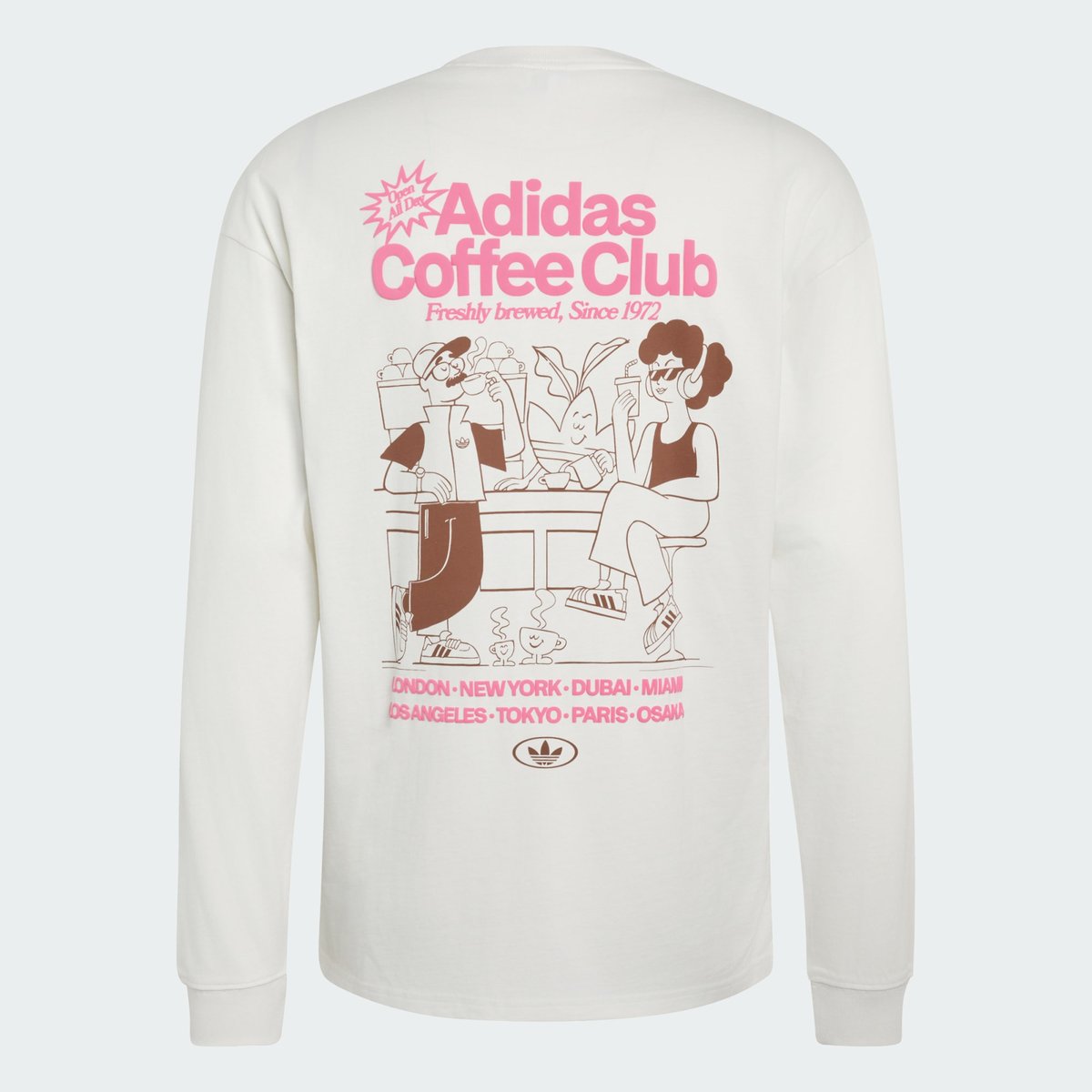 T-Shirt À Manches Longues Graphique Large Cafe core white / preloved brown, adidas Originals