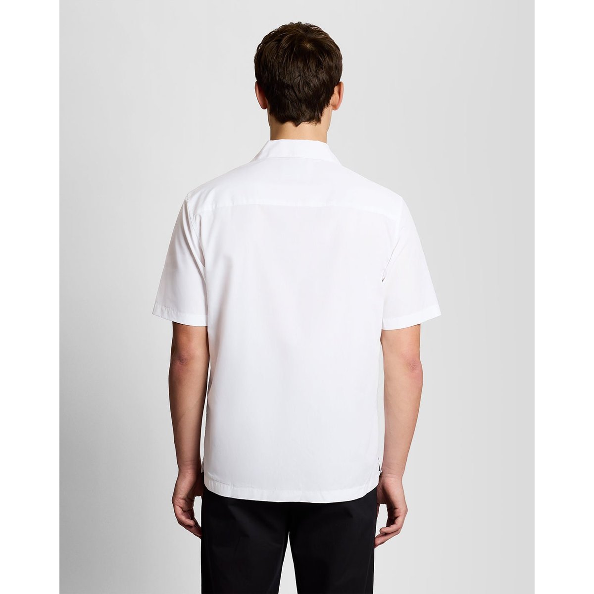 Chemise col revers en popeline blanc, LYLE & SCOTT