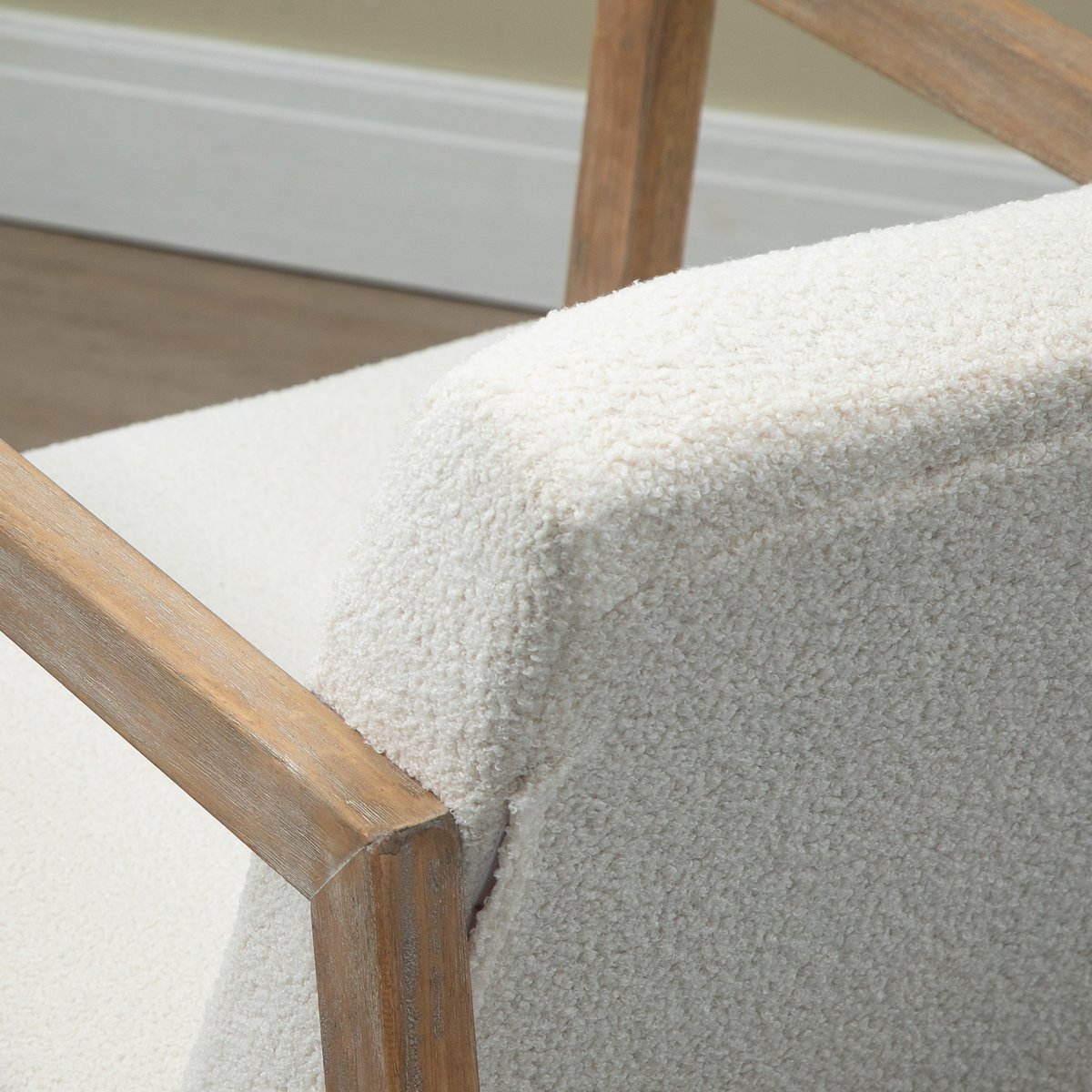 Fauteuil à bascule Polyester Crème blanc crème, HOMCOM