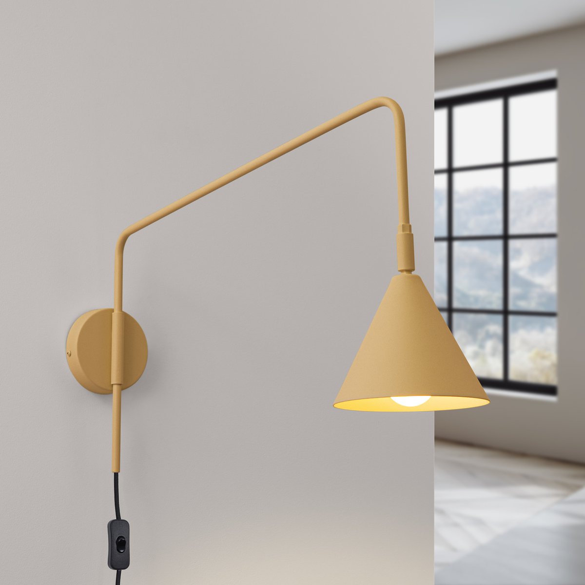 Applique murale Jaune E14 1 Nox jaune, EDEN