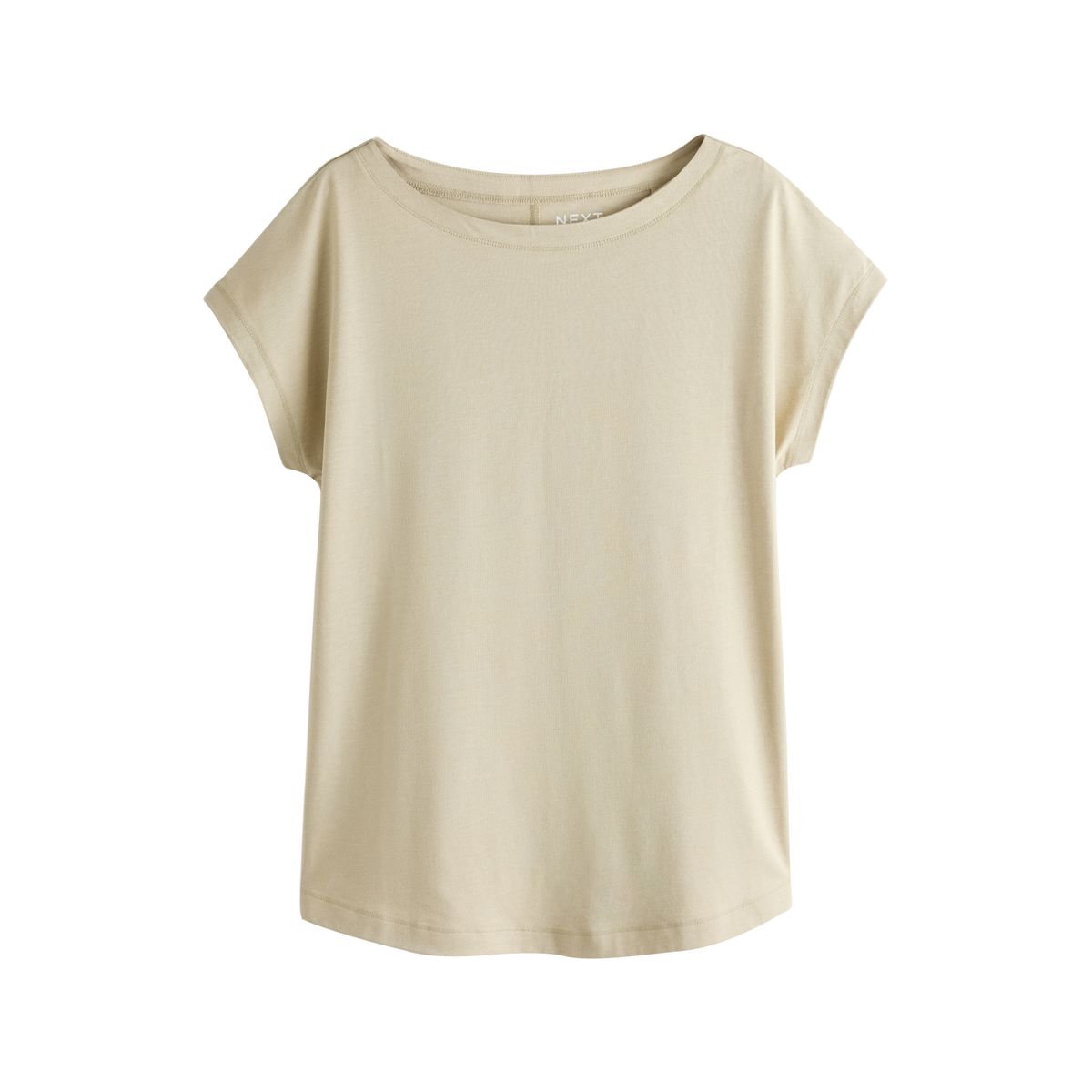 T-shirt à mancherons montés, lot de 2 blanc/marron, NEXT