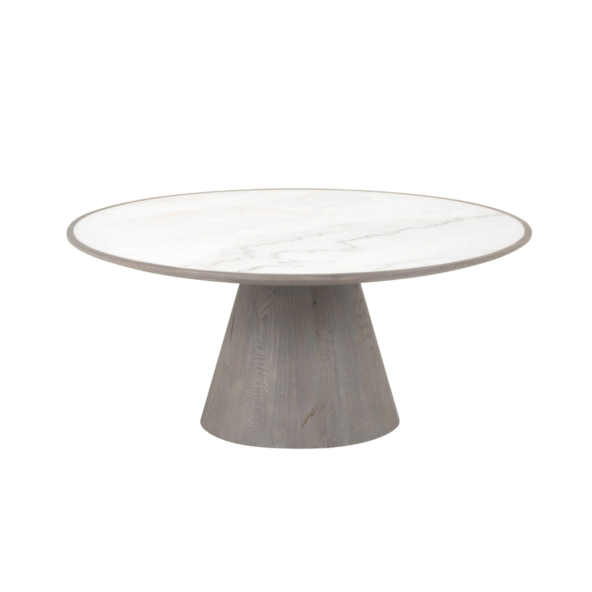 Table basse en chêne et marbre D80 cm - MAFRA bois clair, SIGNATURE