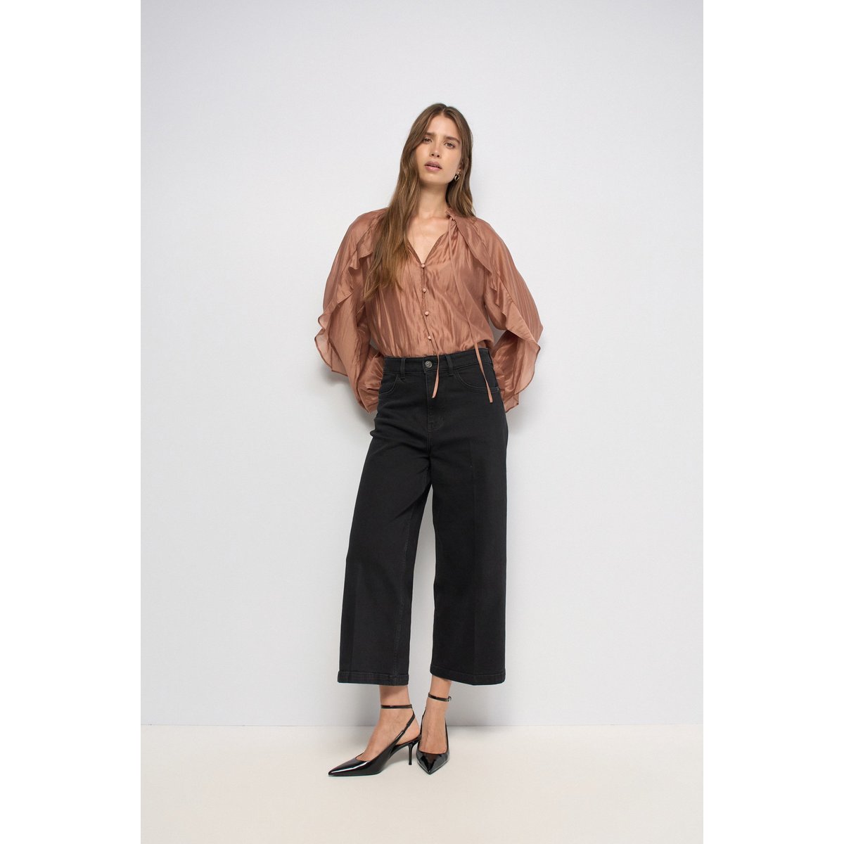 BLOUSE À VOLANTS rose, SALSA JEANS